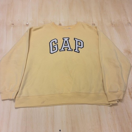Gap sweatshirt mens yellow - sweatshirt,